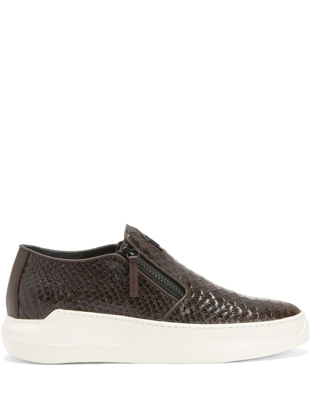 Giuseppe Zanotti Conley Zip slip-on sneakers - Brown von Giuseppe Zanotti