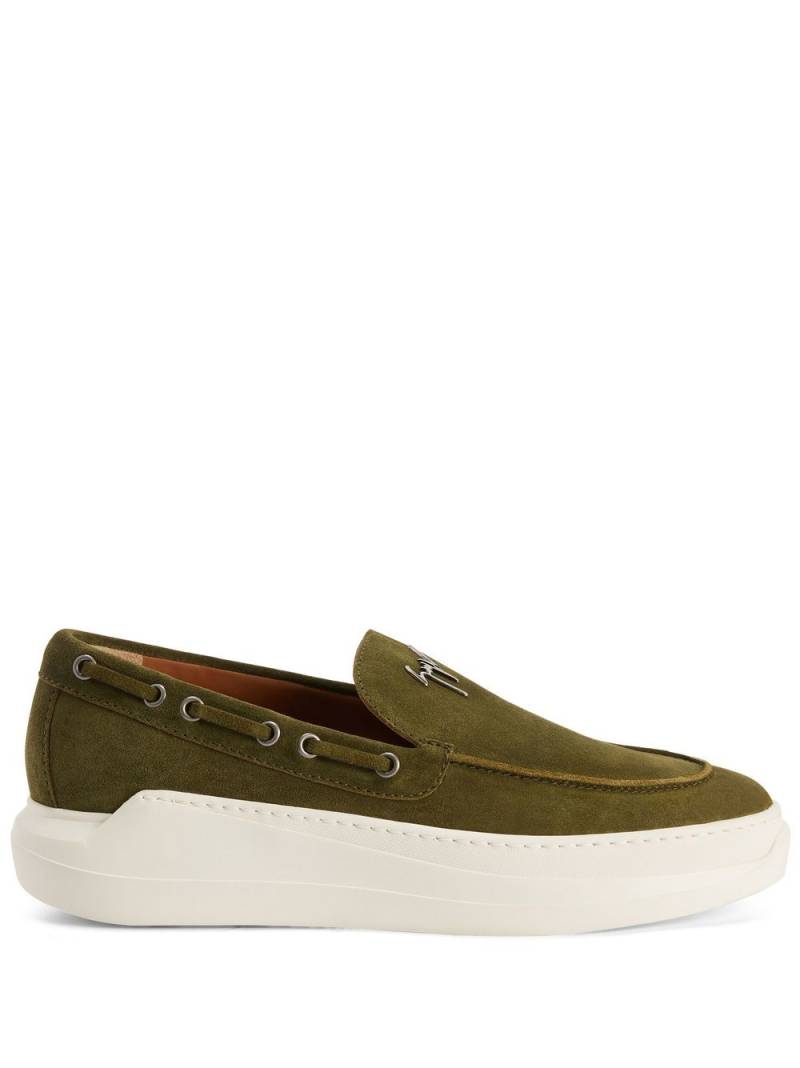 Giuseppe Zanotti Conley suede derby shoes - Green von Giuseppe Zanotti