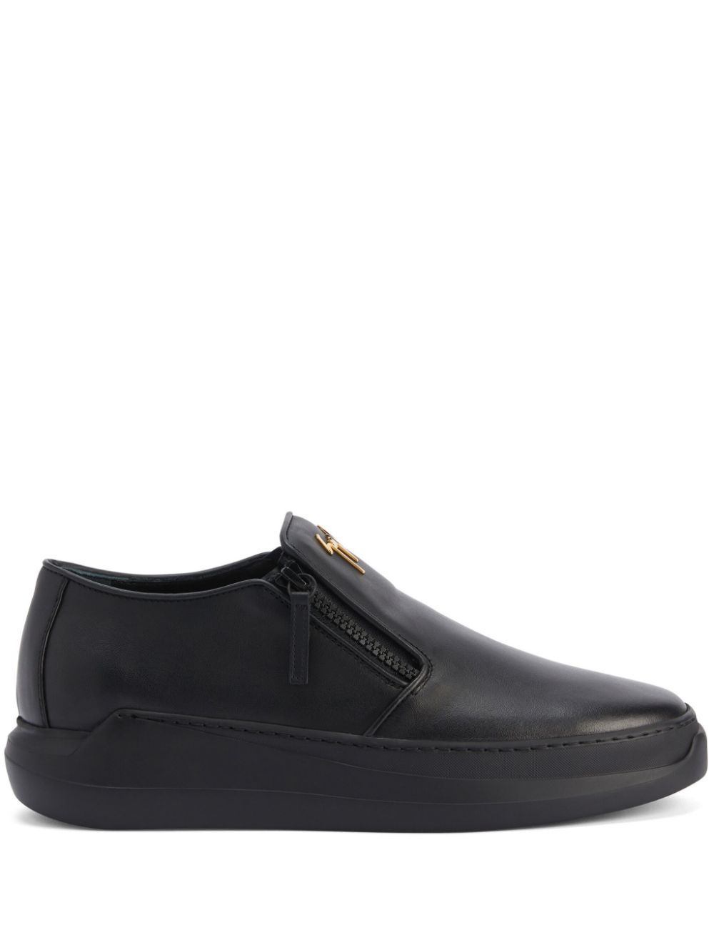 Giuseppe Zanotti Conley zip-up leather loafers - Black von Giuseppe Zanotti