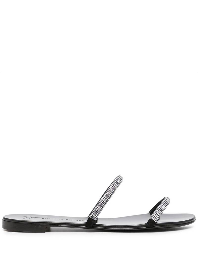 Giuseppe Zanotti Croisette crystal-embellished sandals - Black von Giuseppe Zanotti