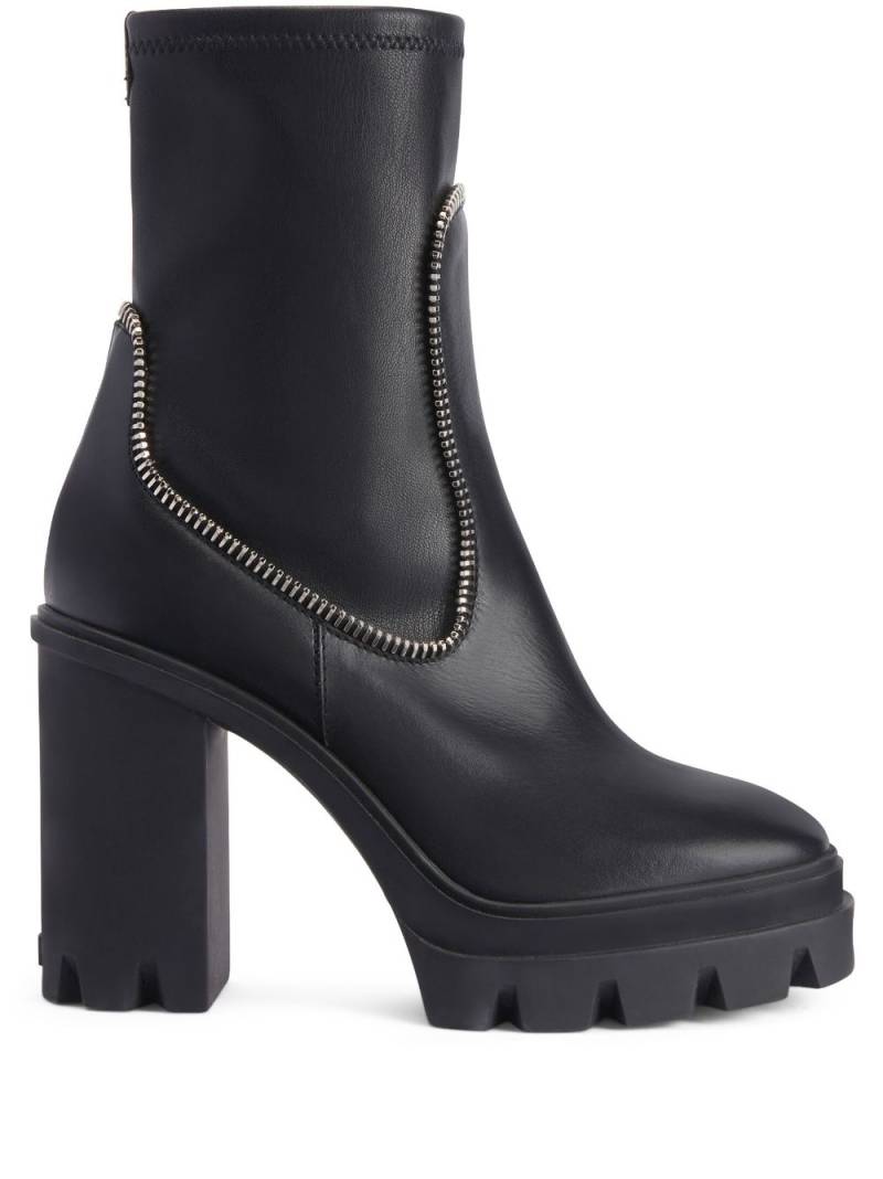 Giuseppe Zanotti Cubalibre 110mm zip-detail boots - Black von Giuseppe Zanotti