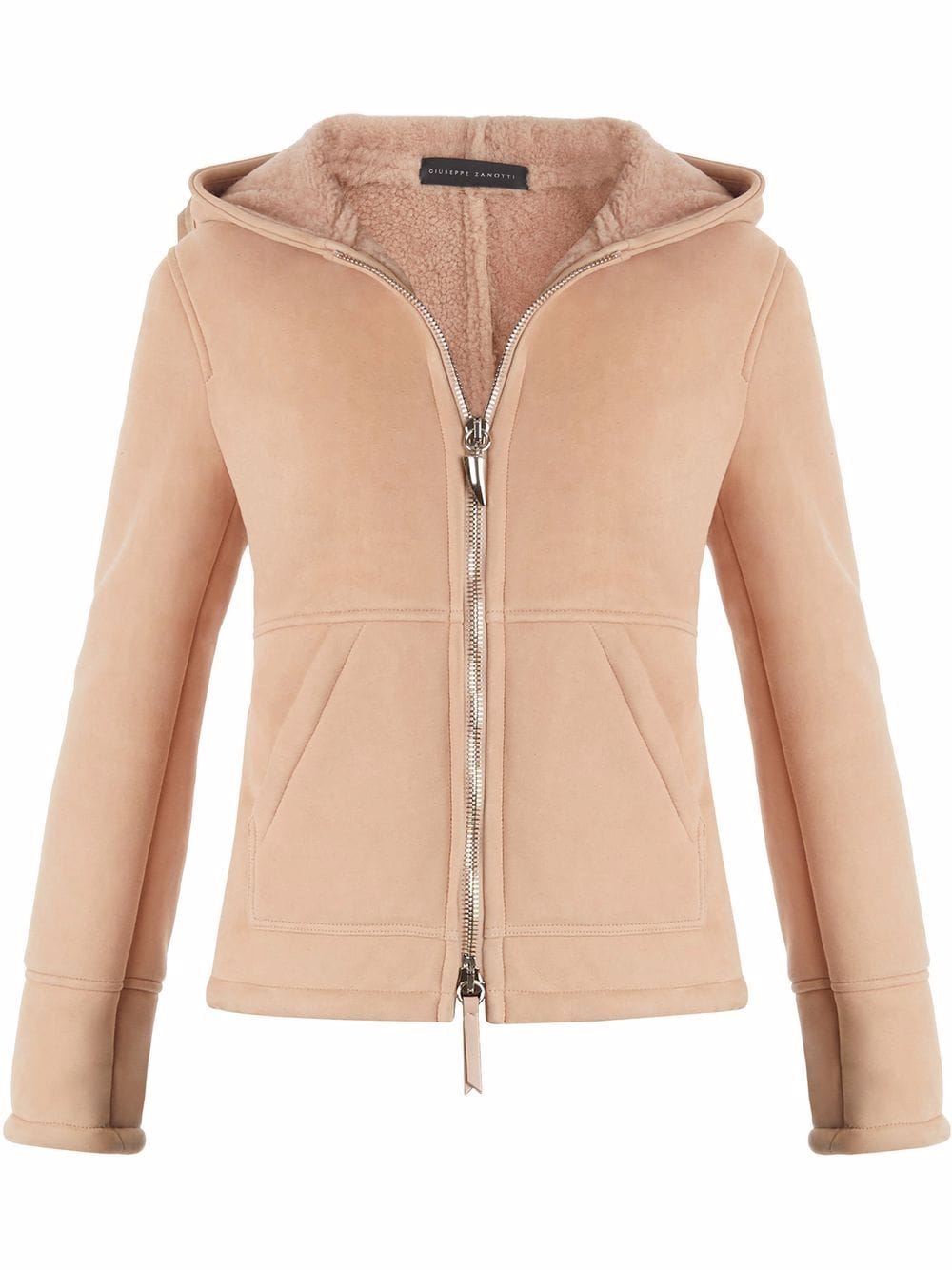 Giuseppe Zanotti Deanna sheepskin hooded jacket - Pink von Giuseppe Zanotti