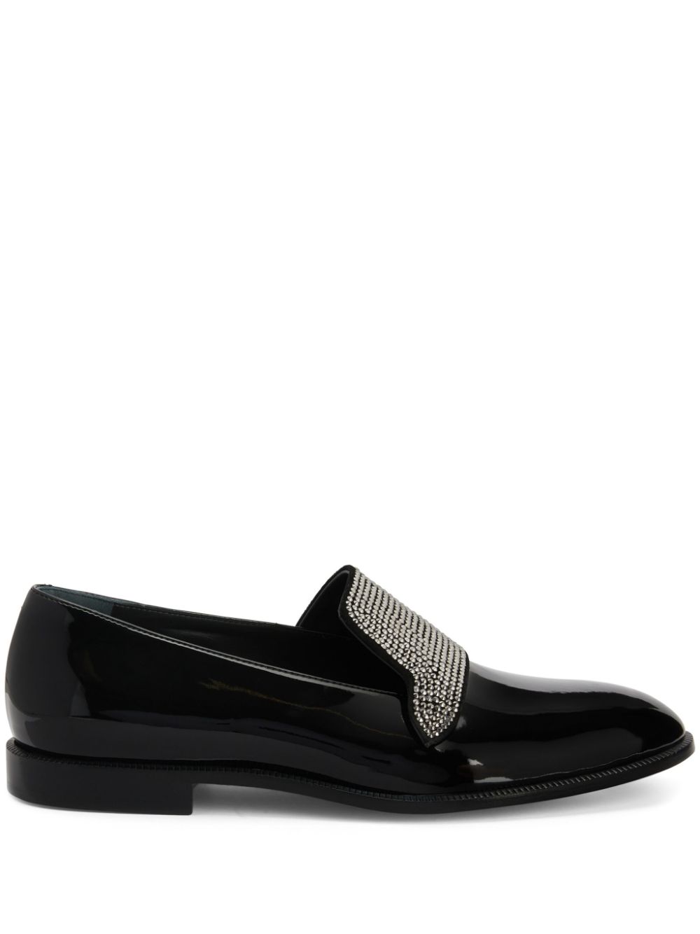 Giuseppe Zanotti Eflamm crystal-embellished patent loafers - Black von Giuseppe Zanotti