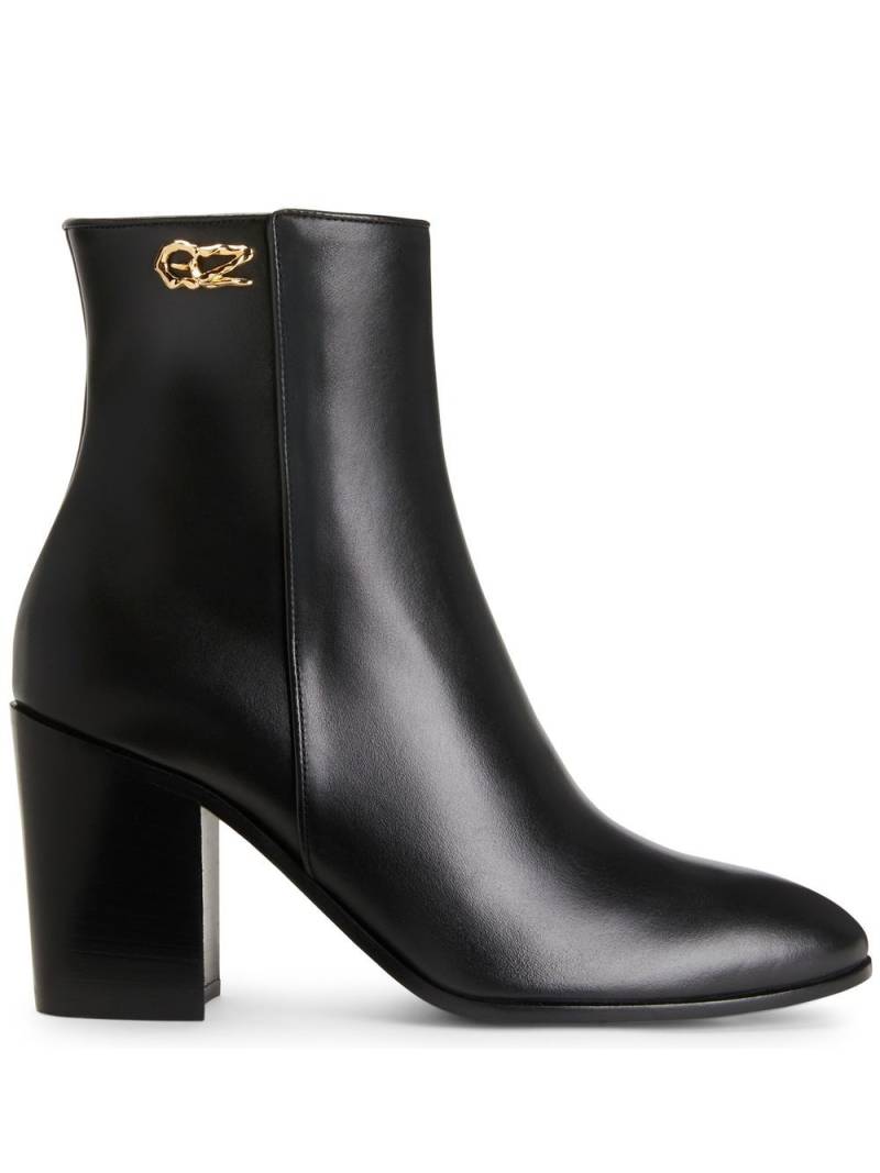 Giuseppe Zanotti Enriette leather ankle boots - Black von Giuseppe Zanotti