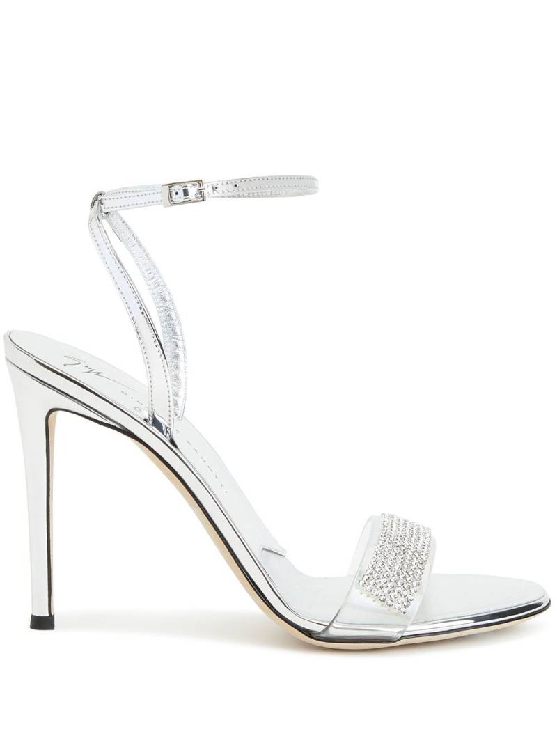 Giuseppe Zanotti Erwan rhinestone-embellished 105mm sandals - Silver von Giuseppe Zanotti