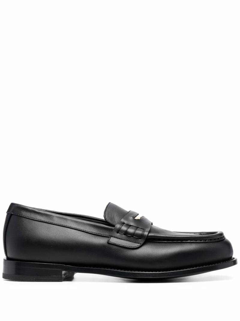 Giuseppe Zanotti Euro leather loafers - Black von Giuseppe Zanotti