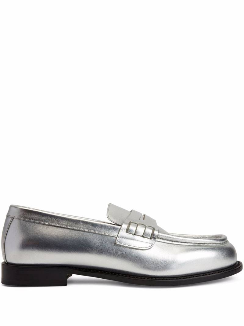 Giuseppe Zanotti Euro penny-slot loafers - Silver von Giuseppe Zanotti