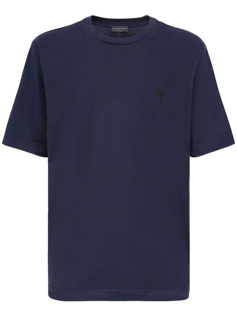 Giuseppe Zanotti Ezrha logo-patch T-shirt - Blue von Giuseppe Zanotti