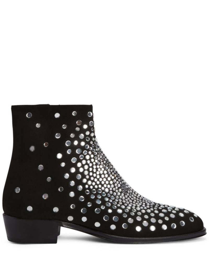 Giuseppe Zanotti Fabyen crystal-embellished suede boots - Black von Giuseppe Zanotti