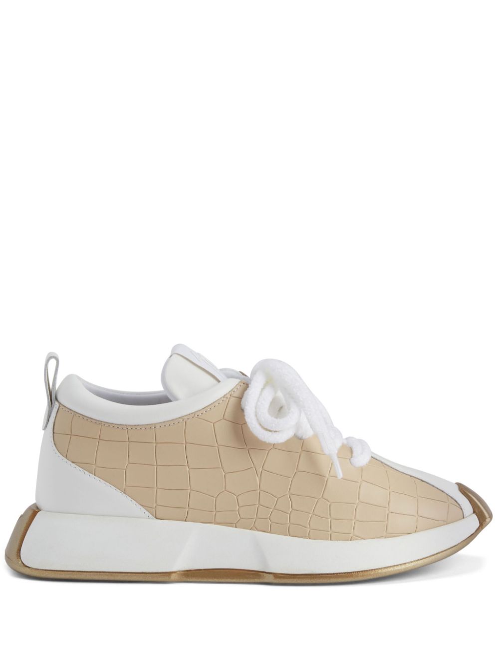 Giuseppe Zanotti Ferox crocodile-print sneakers - Neutrals von Giuseppe Zanotti