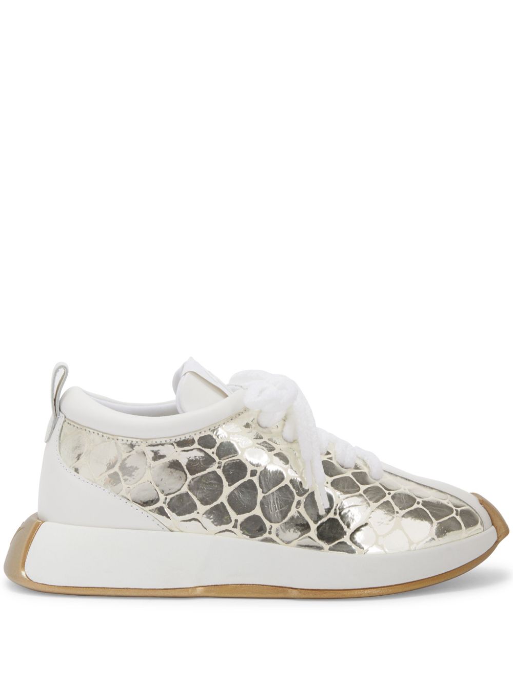 Giuseppe Zanotti Ferox crocodile-print sneakers - White von Giuseppe Zanotti