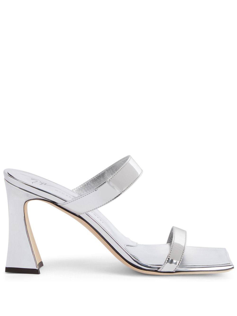 Giuseppe Zanotti Flaminia 85mm double-strap design mules - Silver von Giuseppe Zanotti