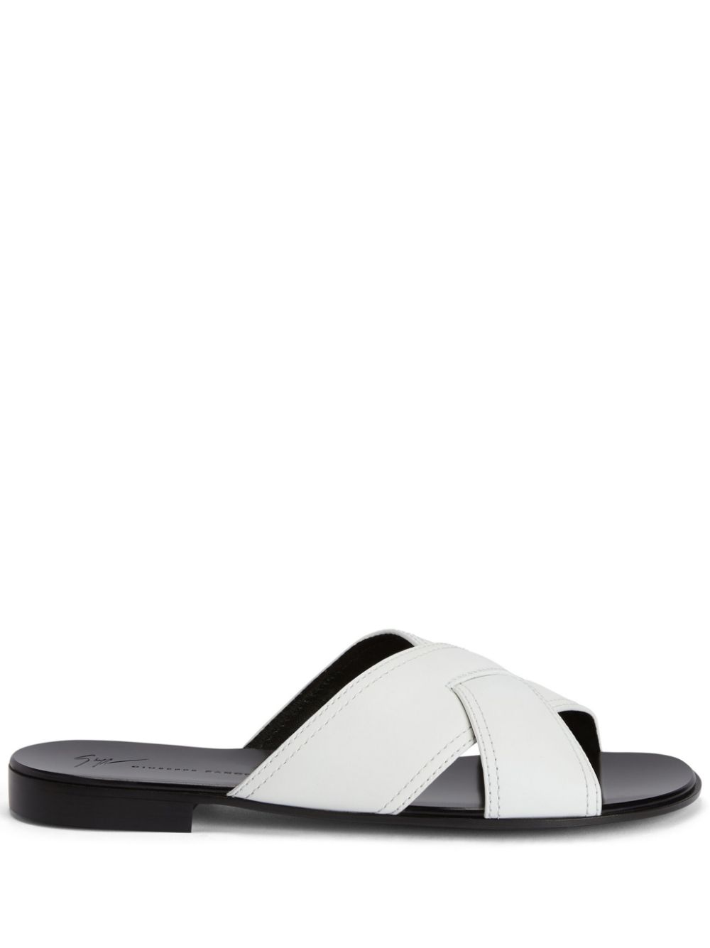 Giuseppe Zanotti Flavio crossover-strap slides - White von Giuseppe Zanotti