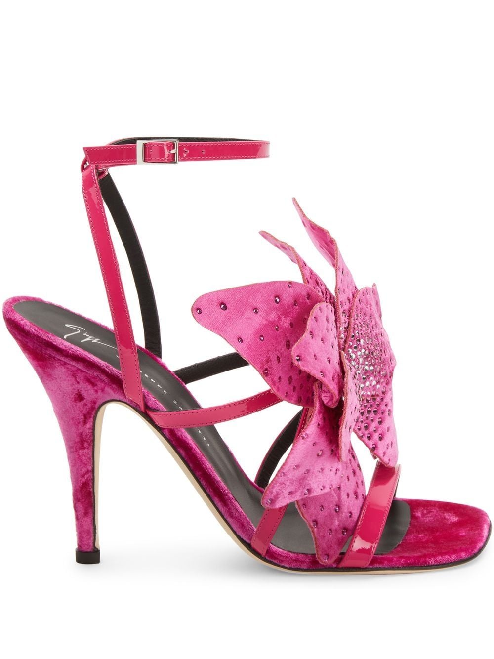 Giuseppe Zanotti Florant velvet sandals - Pink von Giuseppe Zanotti