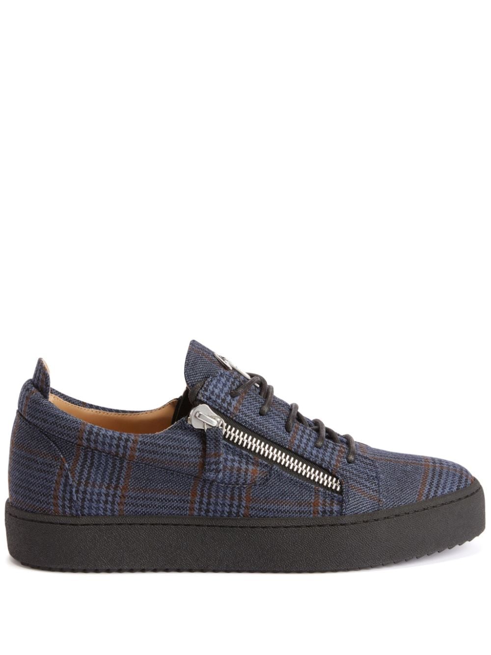 Giuseppe Zanotti Frankie check-pattern sneakers - Blue von Giuseppe Zanotti