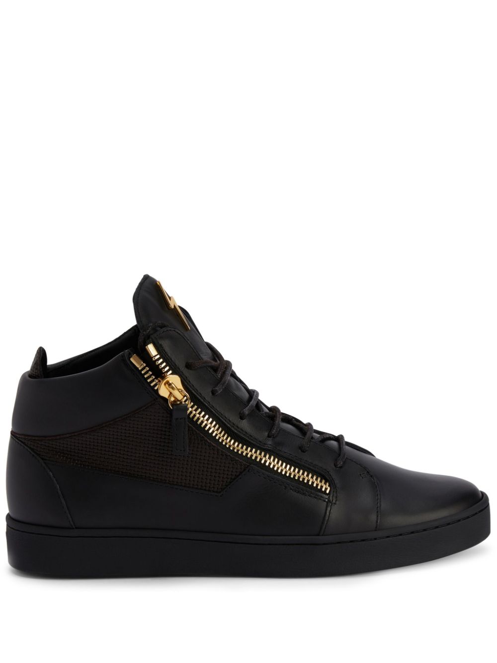 Giuseppe Zanotti Frankie leather high-top sneakers - Black von Giuseppe Zanotti