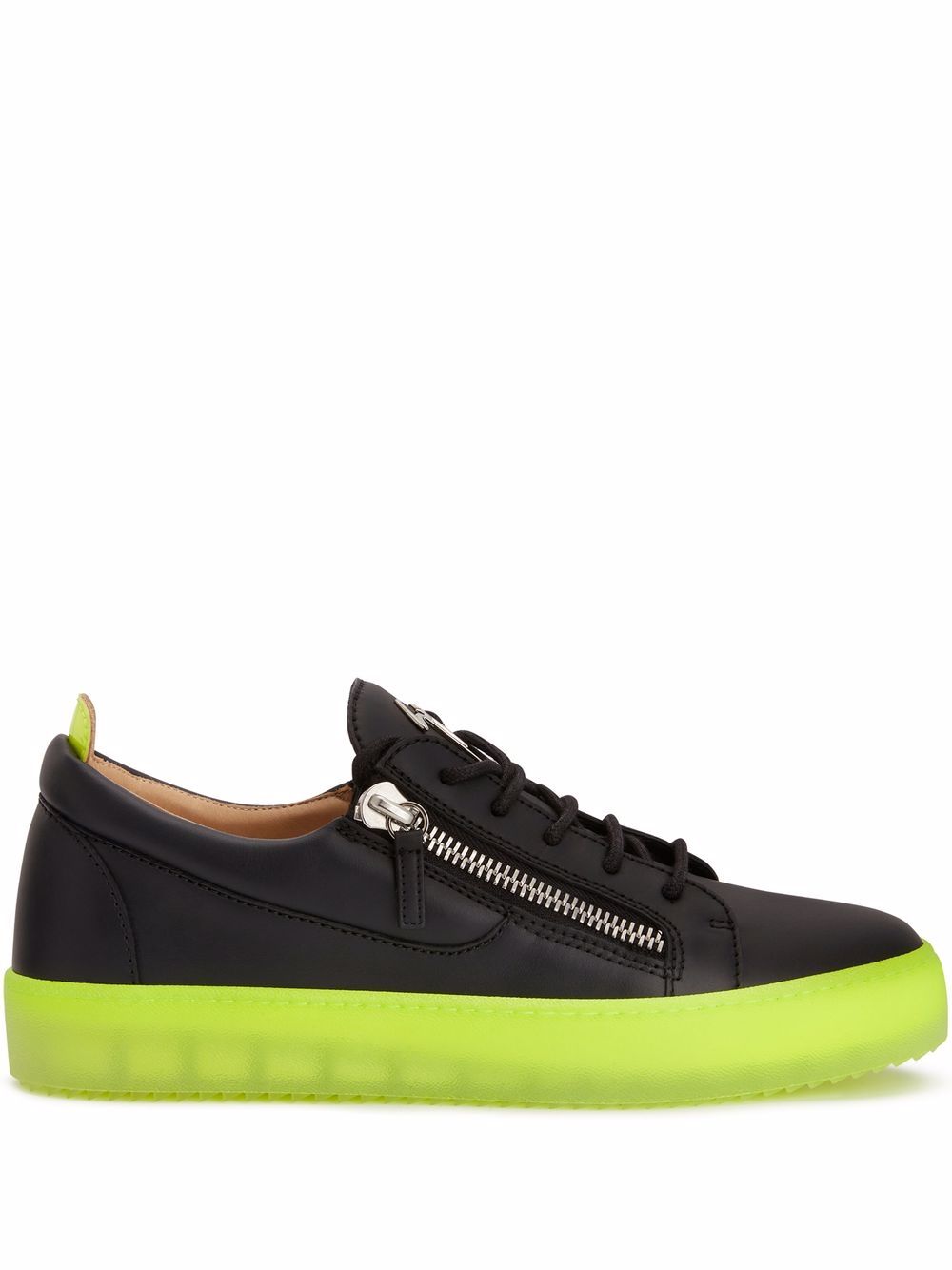 Giuseppe Zanotti Frankie leather low-top sneakers - Black von Giuseppe Zanotti