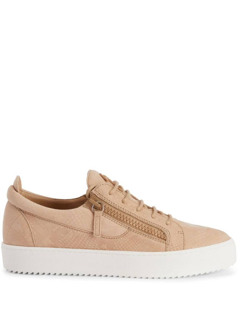 Giuseppe Zanotti Frankie leather sneakers - Neutrals von Giuseppe Zanotti