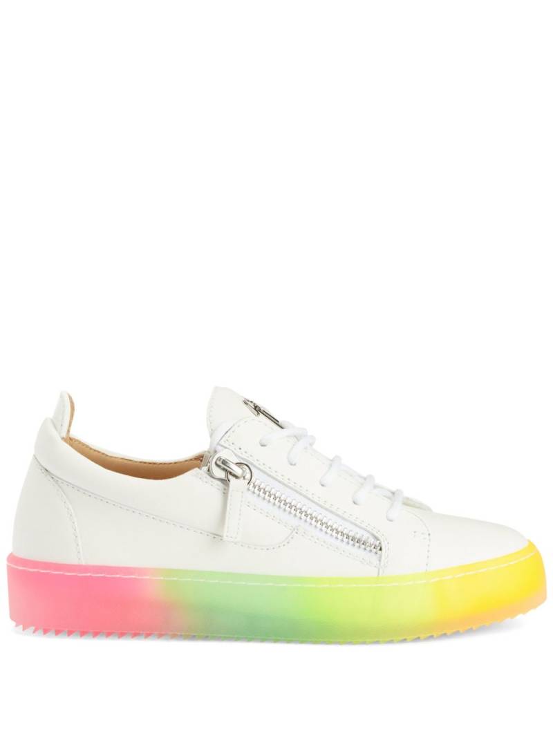 Giuseppe Zanotti Frankie leather sneakers - White von Giuseppe Zanotti