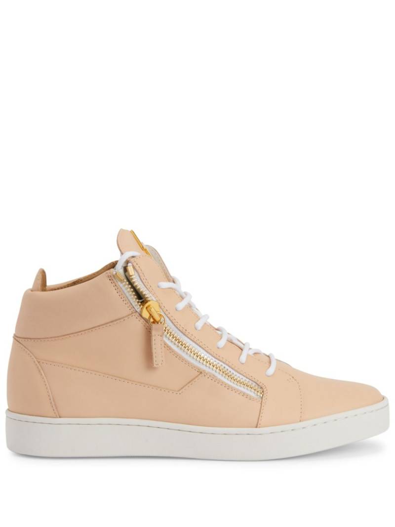 Giuseppe Zanotti Frankie logo-plaque sneakers - Neutrals von Giuseppe Zanotti