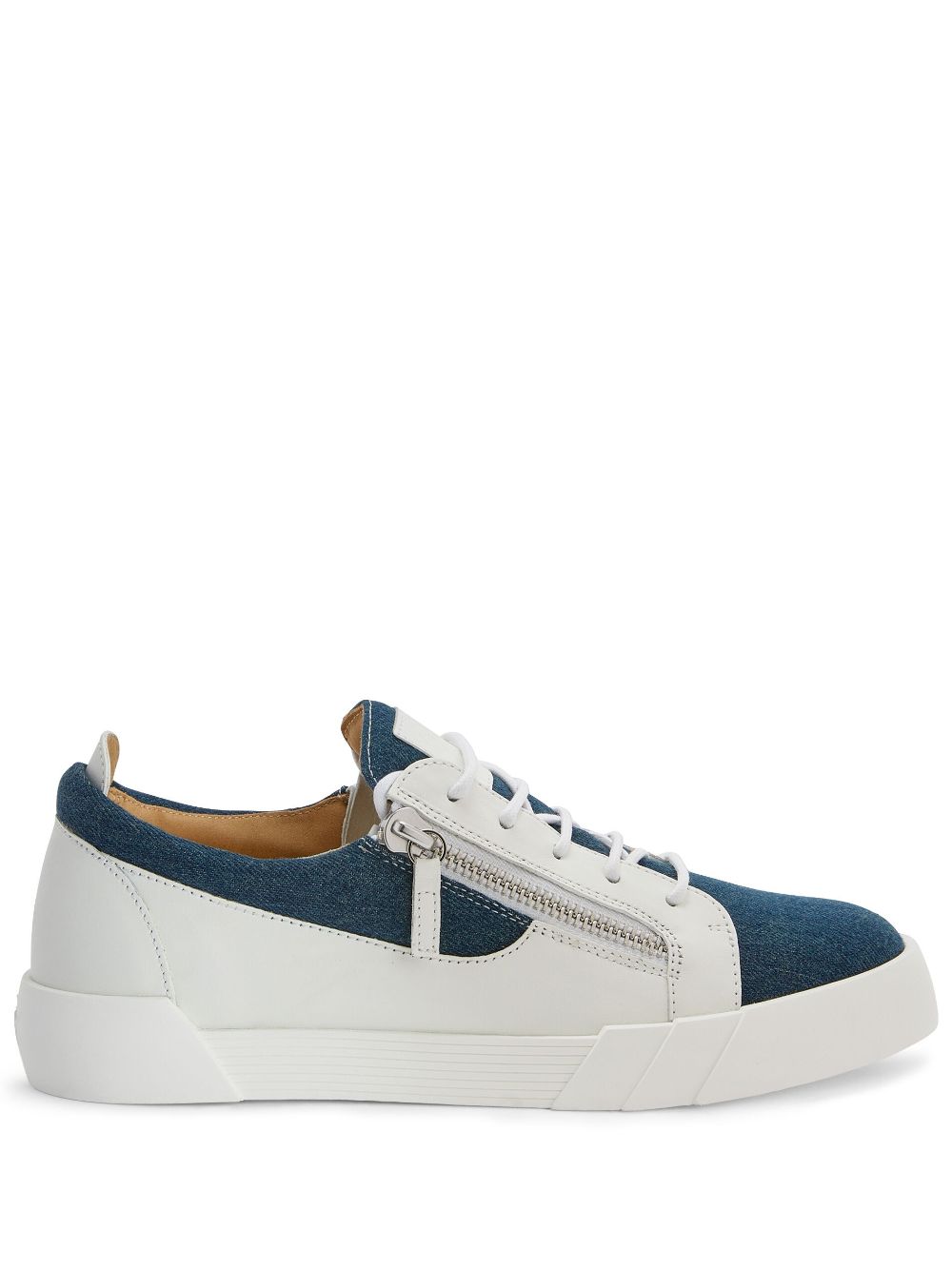 Giuseppe Zanotti Frankie low-top denim sneakers - White von Giuseppe Zanotti