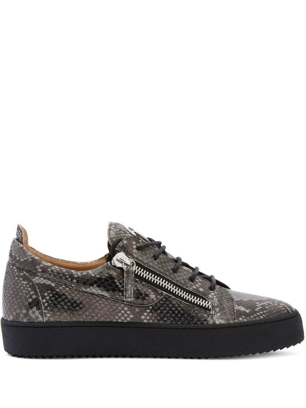 Giuseppe Zanotti Frankie reptile-print sneakers - Black von Giuseppe Zanotti