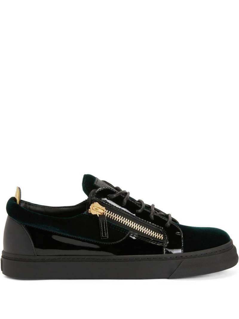 Giuseppe Zanotti Frankie velvet low-top sneakers - Green von Giuseppe Zanotti