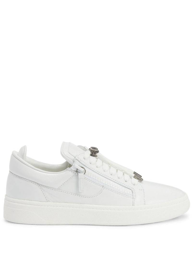 Giuseppe Zanotti Frankie zipped low-top sneakers - White von Giuseppe Zanotti