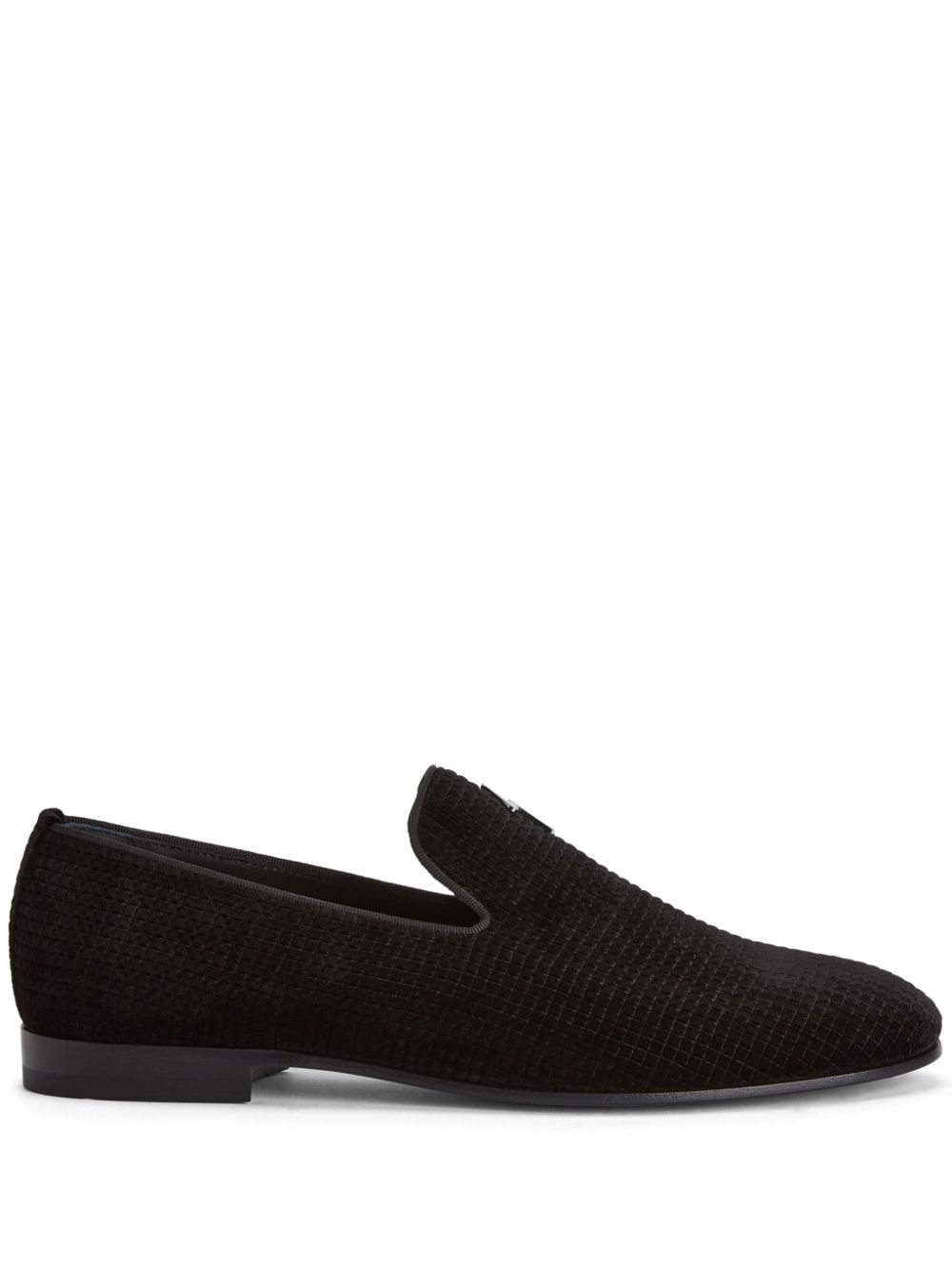 Giuseppe Zanotti G-Flash velvet loafers - Black von Giuseppe Zanotti