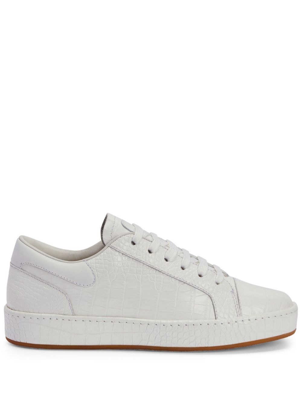 Giuseppe Zanotti GZ-City crocodile-embossed sneakers - White von Giuseppe Zanotti