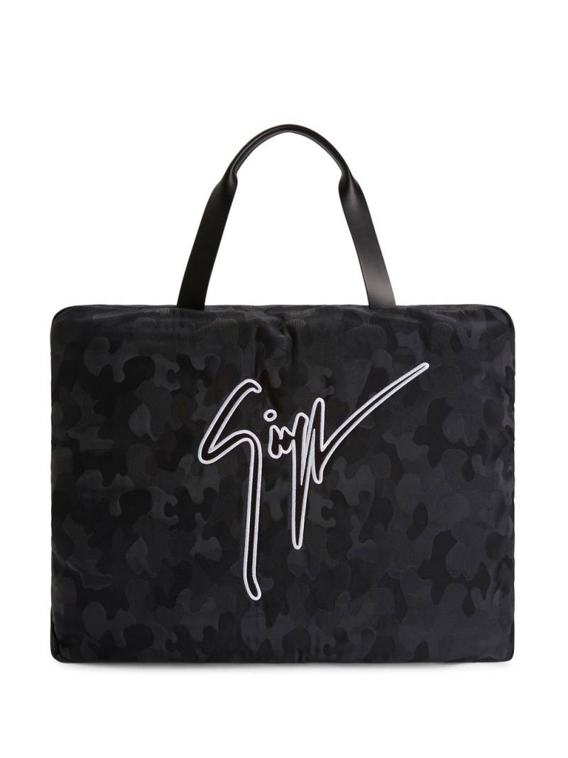 Giuseppe Zanotti GZ Weekend camouflage tote bag - Black von Giuseppe Zanotti