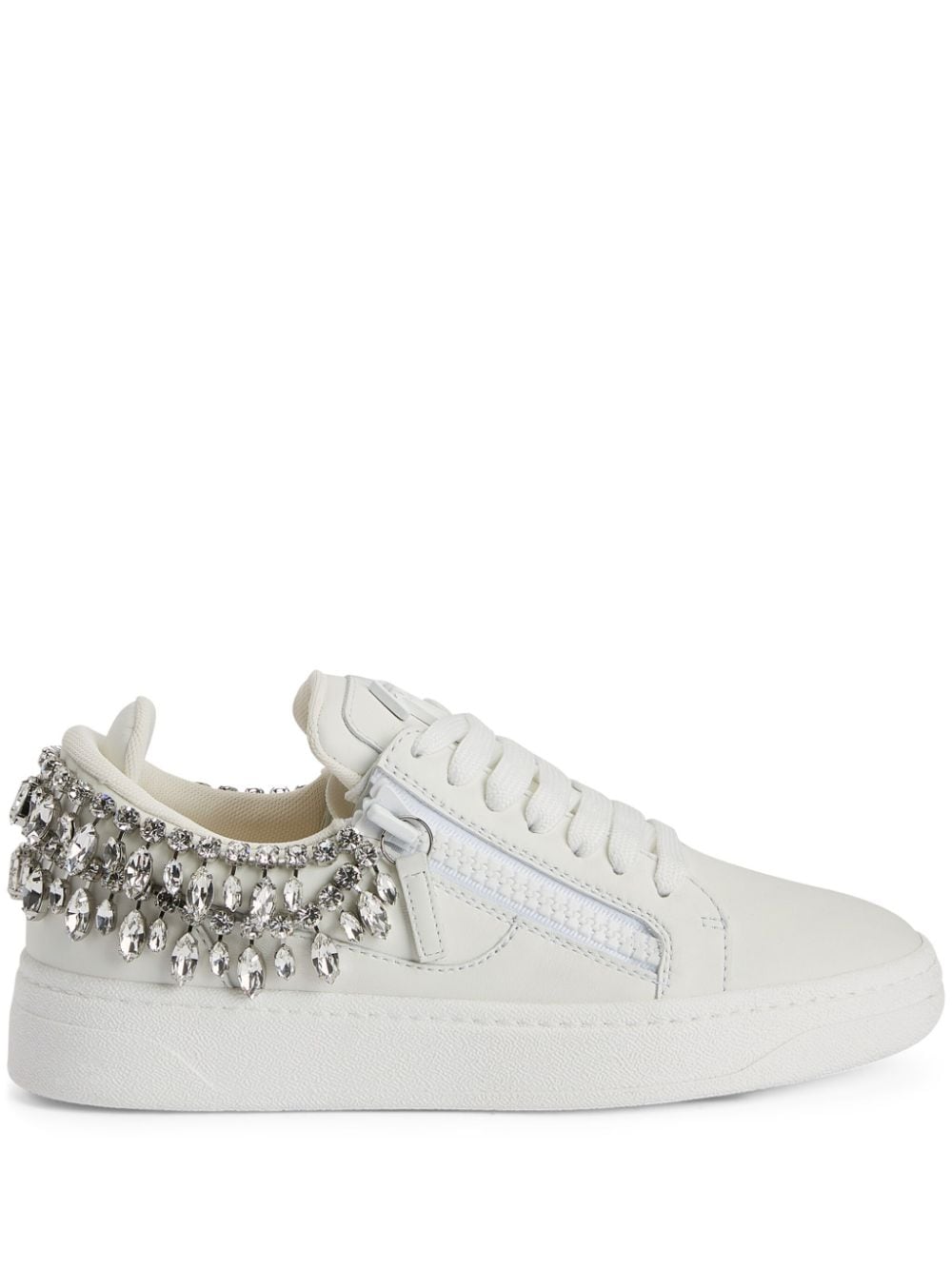 Giuseppe Zanotti GZ94 crystal-embellished sneakers - White von Giuseppe Zanotti