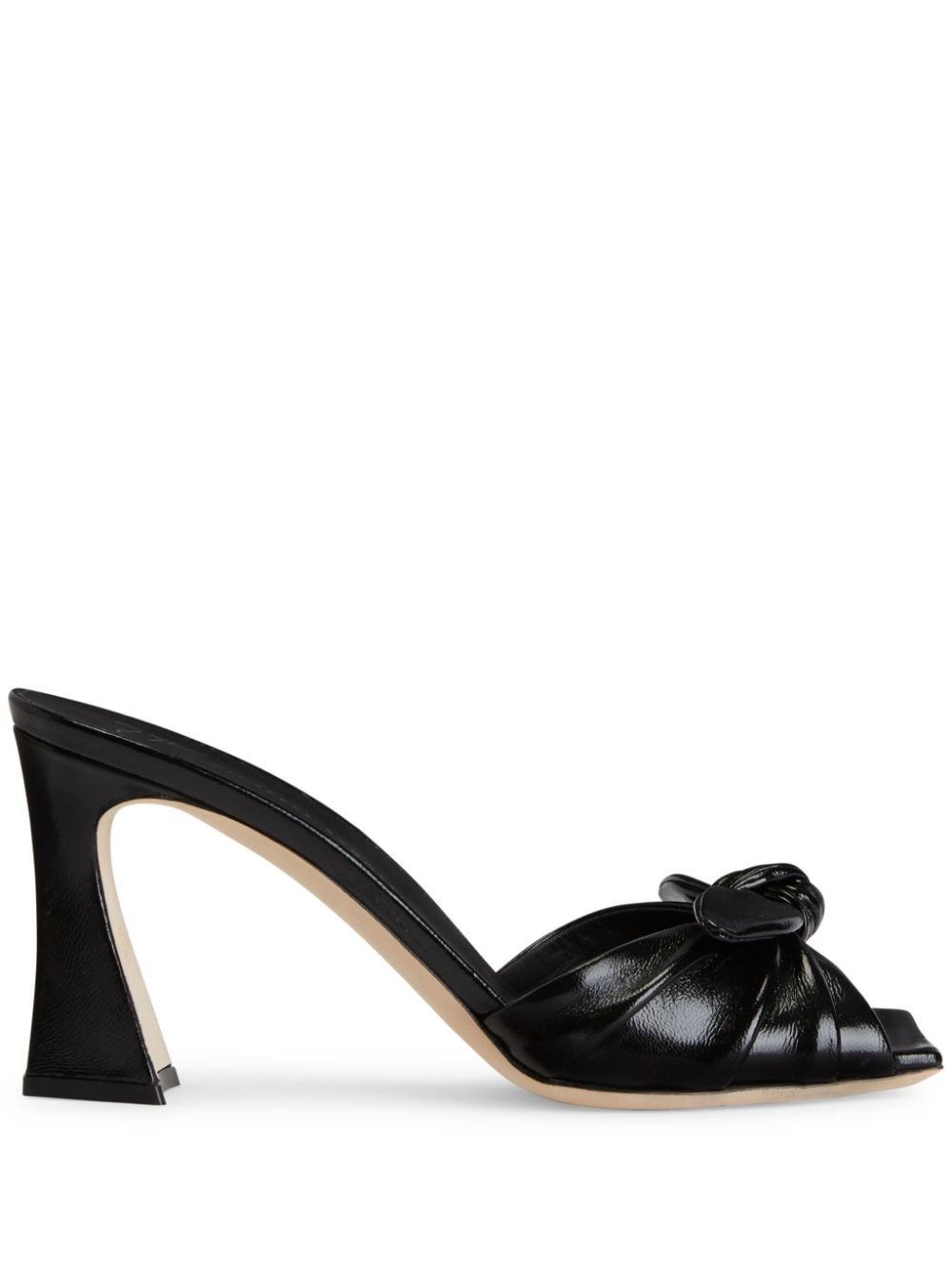 Giuseppe Zanotti Gabriiela 85mm bow-detail leather mules - Black von Giuseppe Zanotti