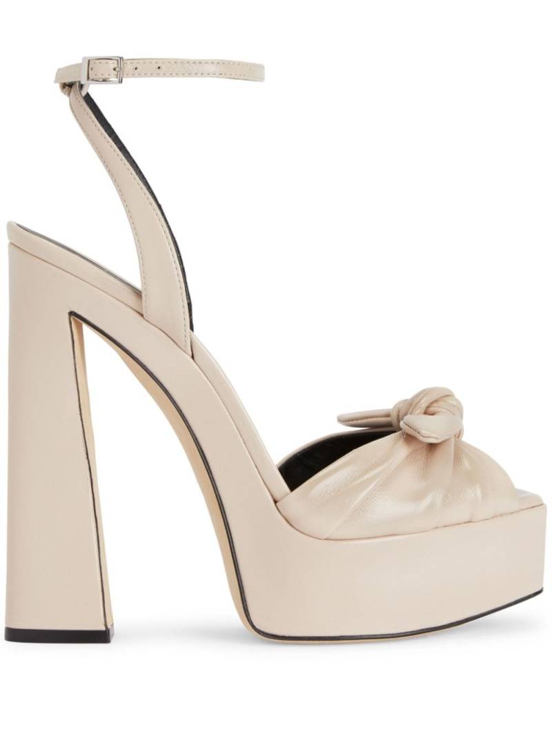 Giuseppe Zanotti Gabriiela leather platform sandals - Neutrals von Giuseppe Zanotti