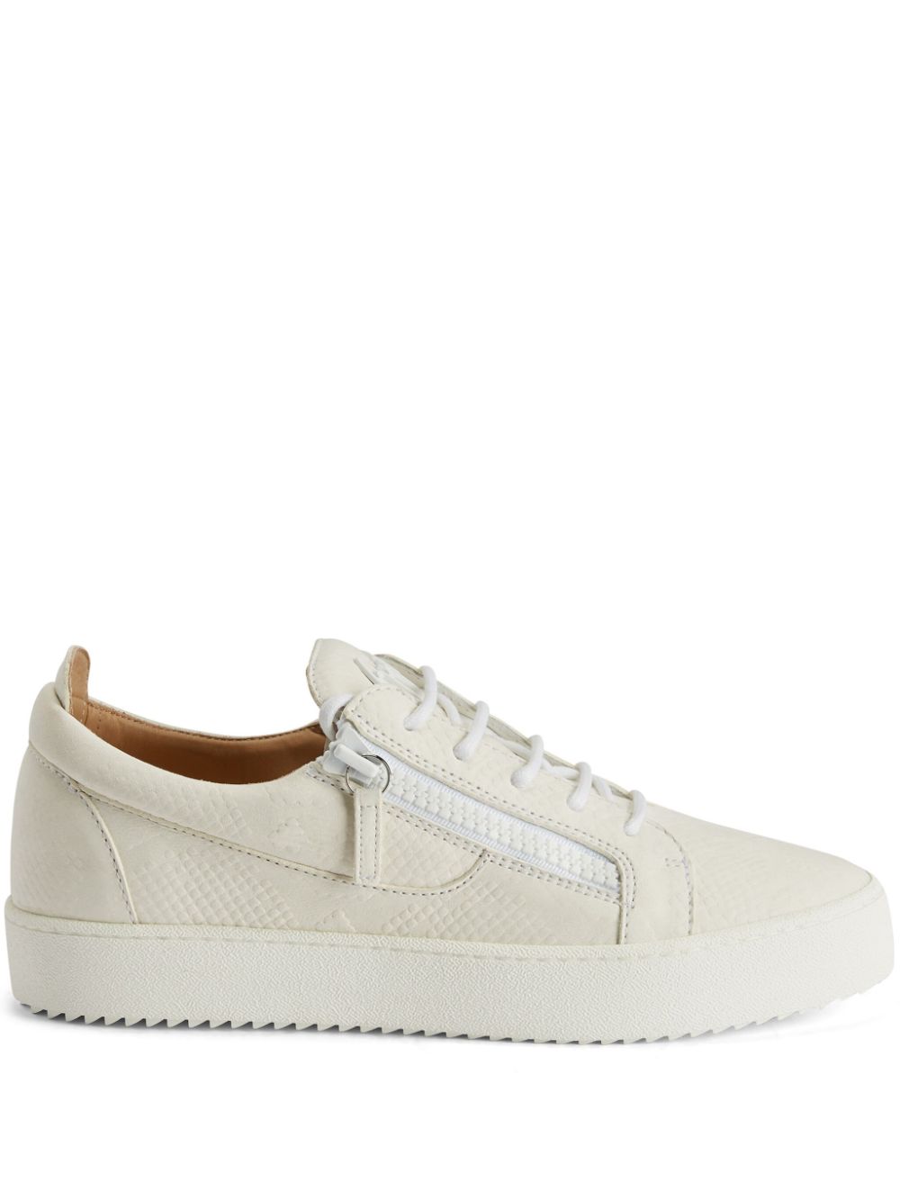 Giuseppe Zanotti Gail snakeskin-effect sneakers - White von Giuseppe Zanotti