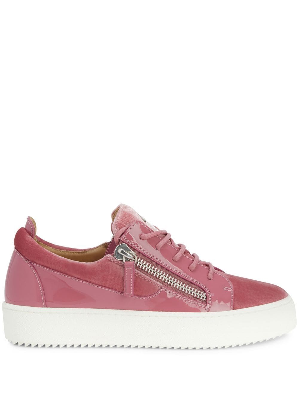 Giuseppe Zanotti Gail velvet low-top sneakers - Pink von Giuseppe Zanotti