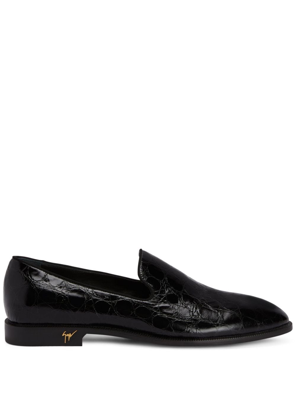 Giuseppe Zanotti Gatien crocodile-effect leather loafers - Black von Giuseppe Zanotti