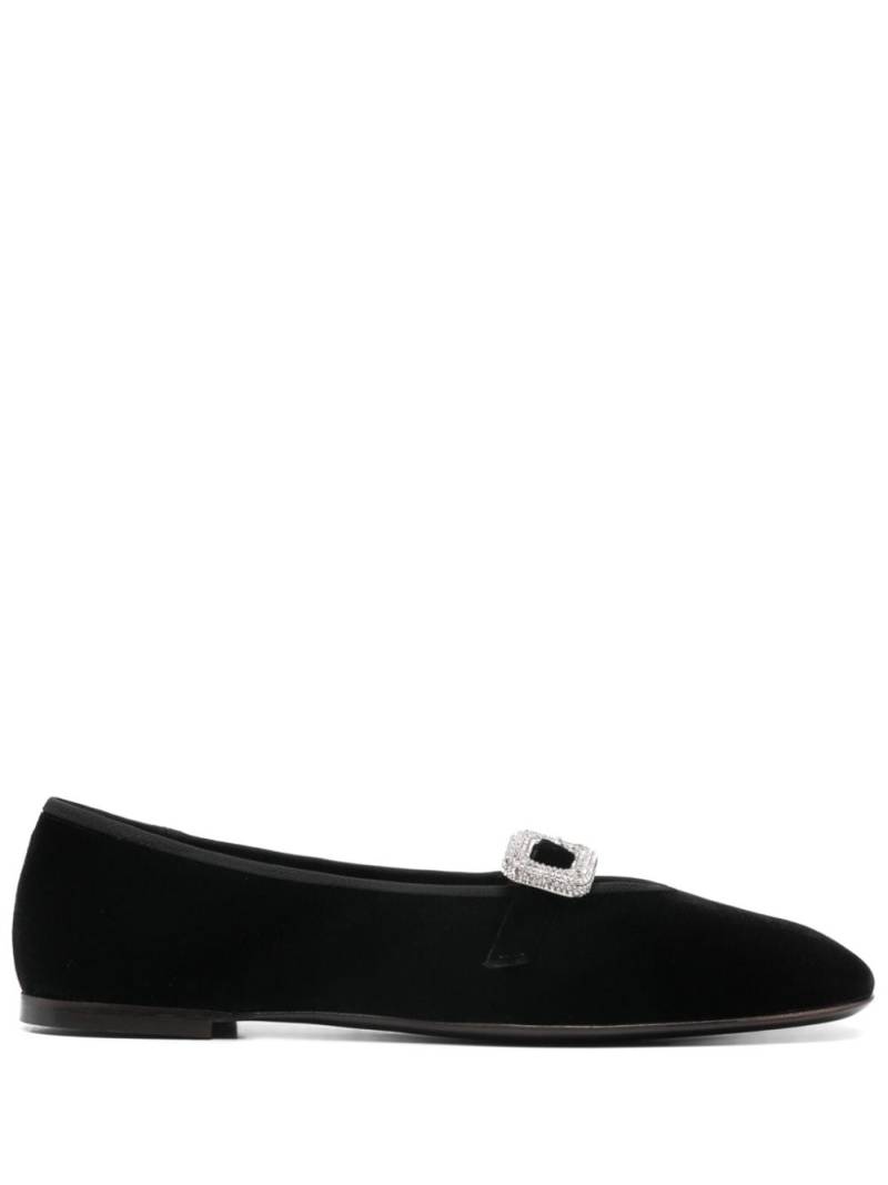 Giuseppe Zanotti Georgia Buckle ballerina shoes - Black von Giuseppe Zanotti