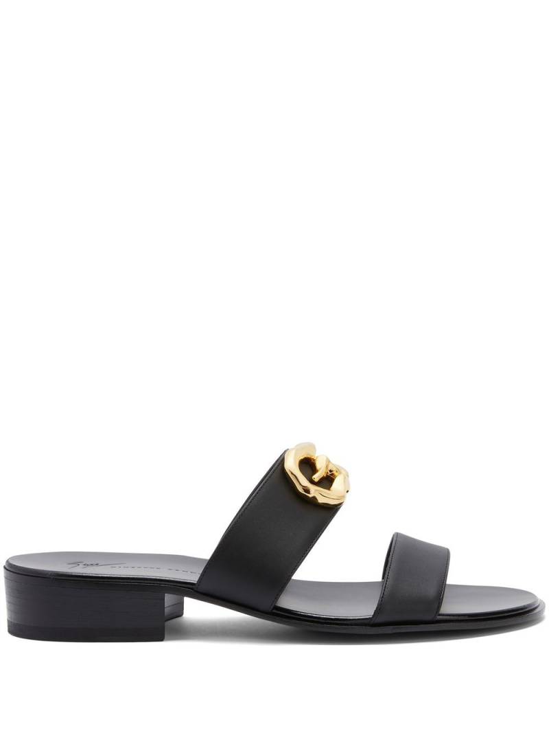 Giuseppe Zanotti Gregorie leather sandals - Black von Giuseppe Zanotti