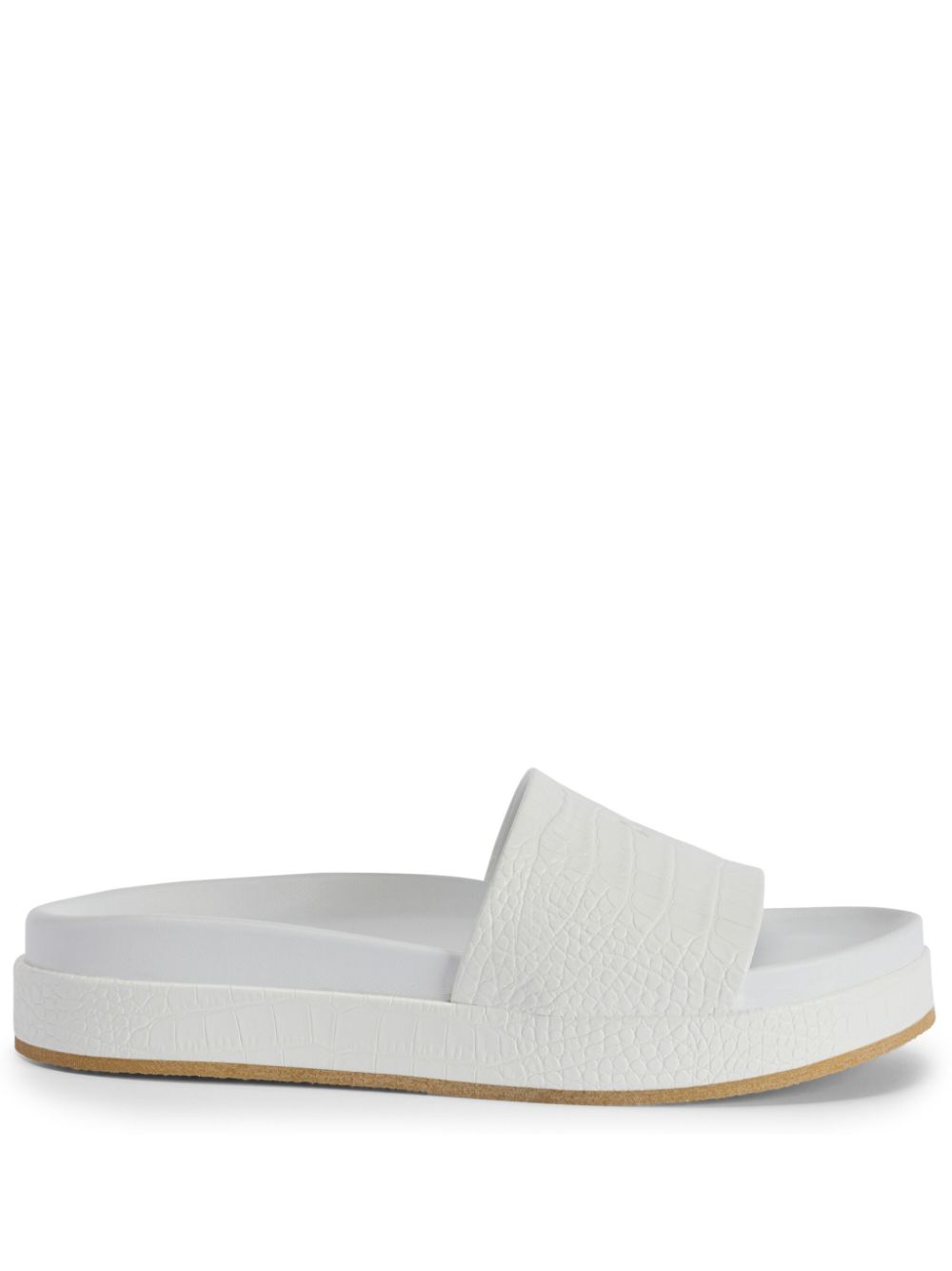 Giuseppe Zanotti Gz-indi leather slides - White von Giuseppe Zanotti