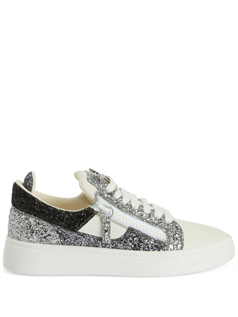 Giuseppe Zanotti Gz94 glitter low-top sneakers - Silver von Giuseppe Zanotti