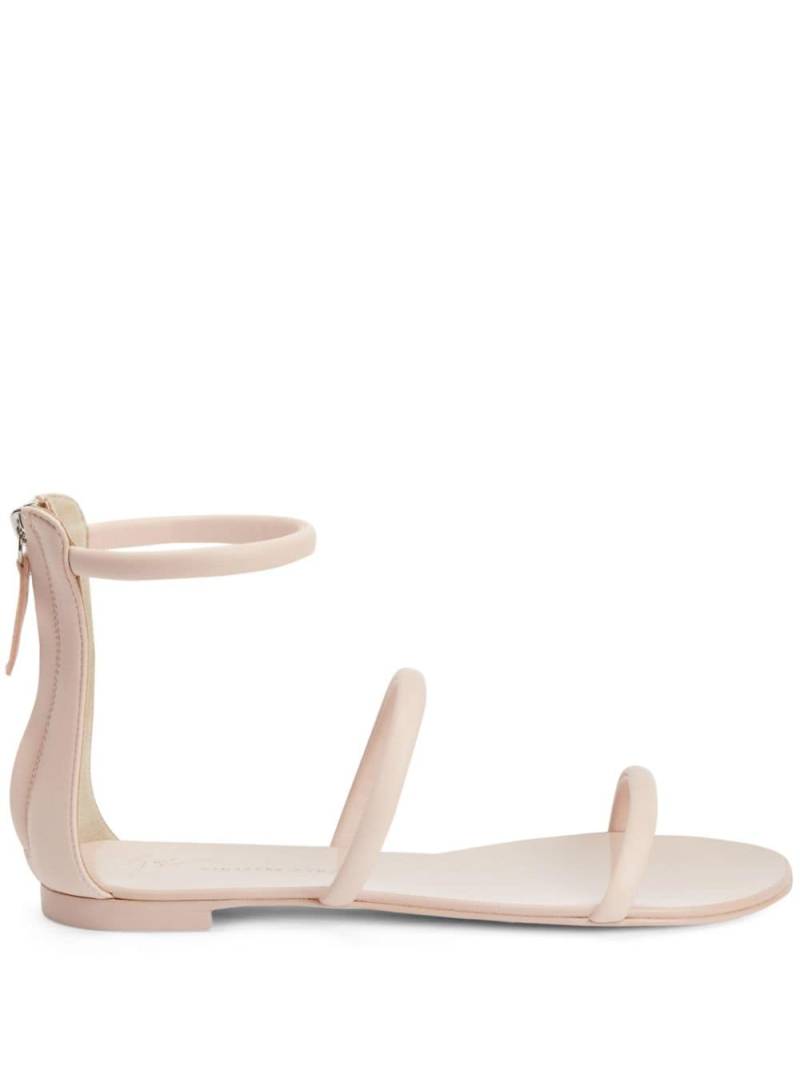 Giuseppe Zanotti Harmony leather flat sandals - Neutrals von Giuseppe Zanotti