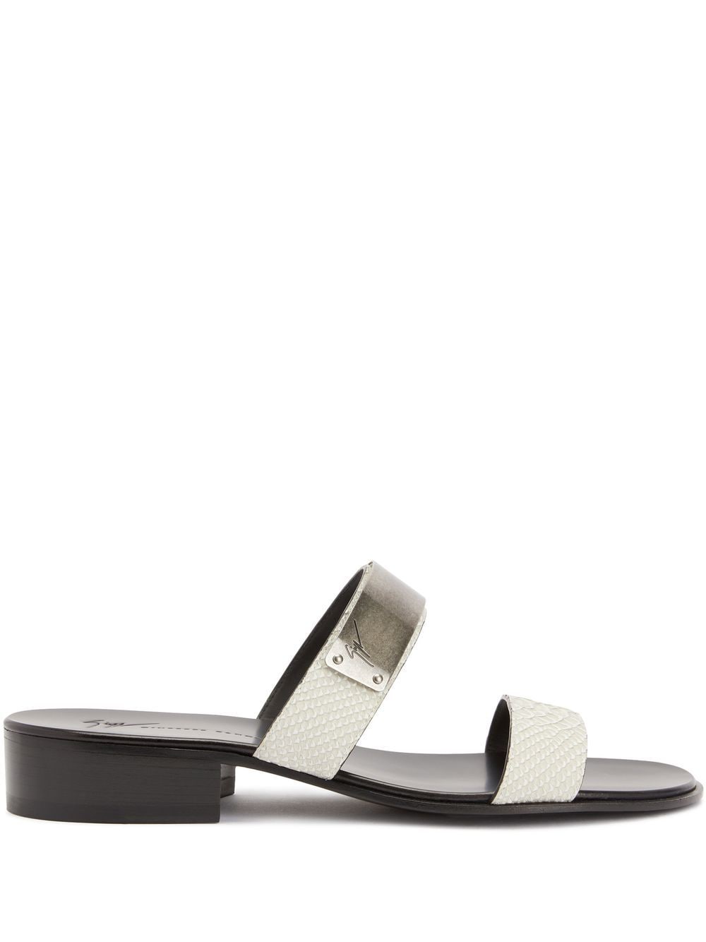 Giuseppe Zanotti Ignazio double-strap slide sandals - White von Giuseppe Zanotti