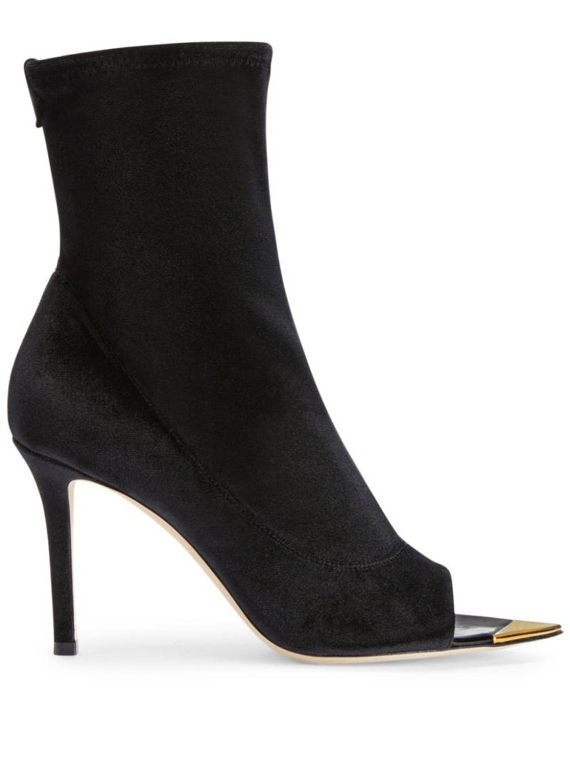 Giuseppe Zanotti Intriigo 105mm velvet boots - Black von Giuseppe Zanotti