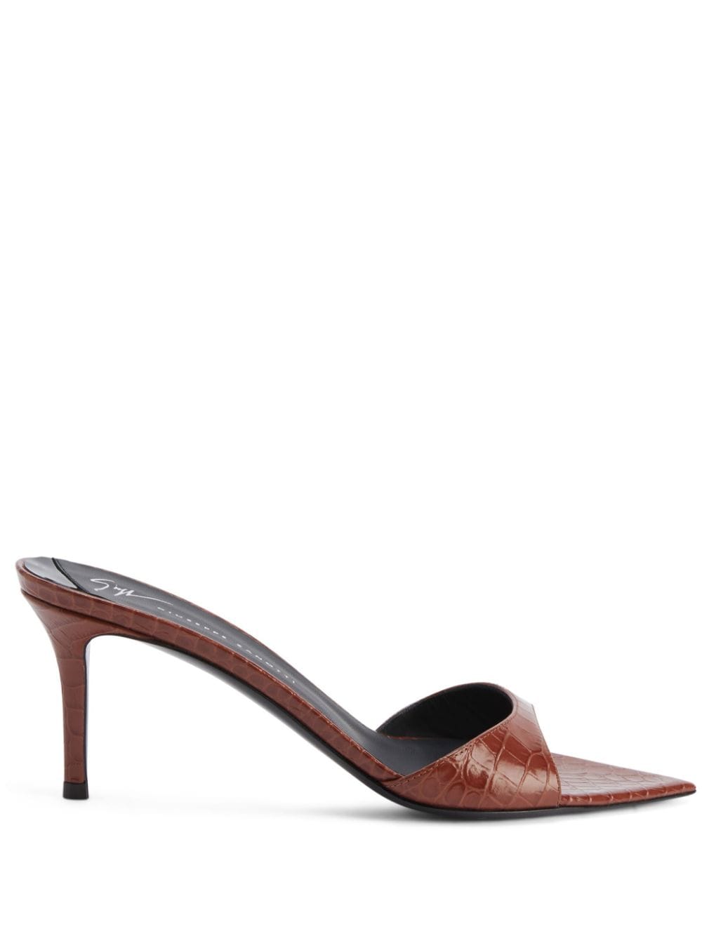 Giuseppe Zanotti Intriigo 70mm point-toe leather mules - Brown von Giuseppe Zanotti