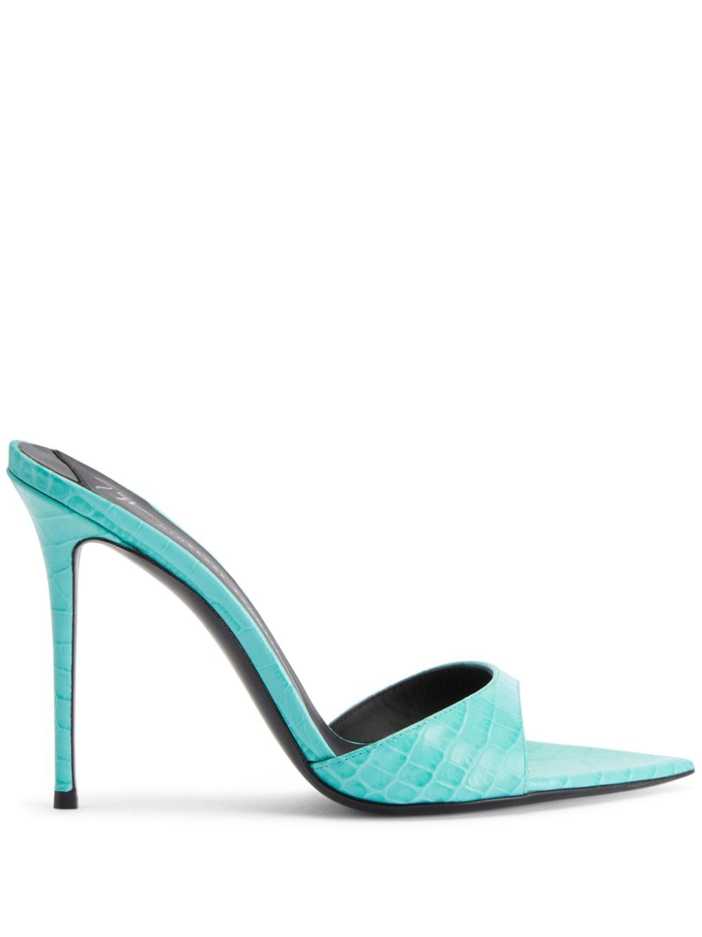 Giuseppe Zanotti Intriigo 90mm point-toe leather mules - Blue von Giuseppe Zanotti