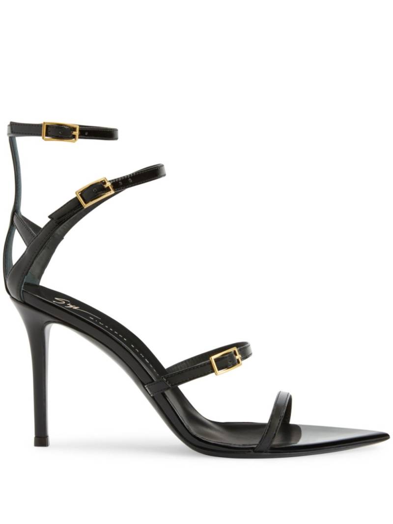 Giuseppe Zanotti Intriigo Abely 105mm leather sandals - Black von Giuseppe Zanotti