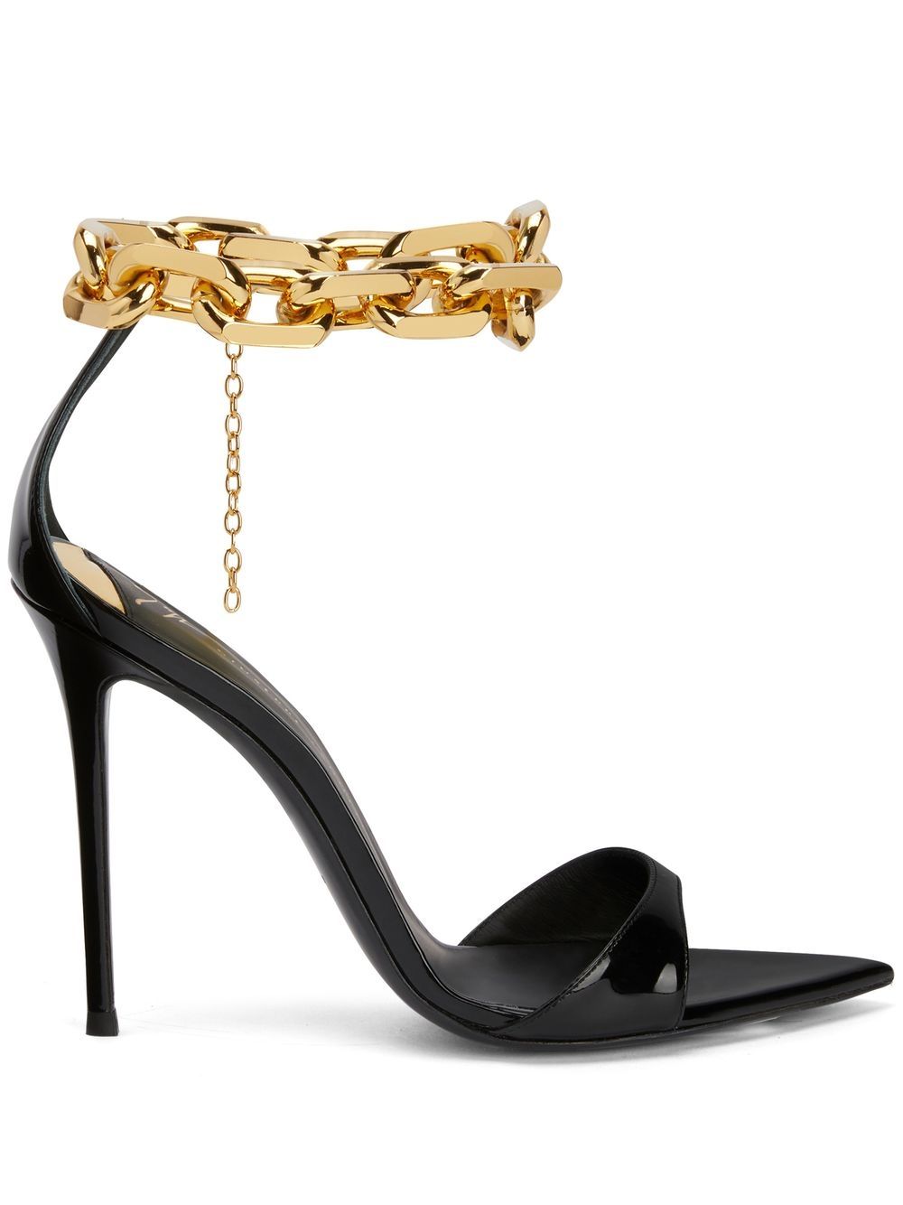 Giuseppe Zanotti Intriigo Chain 105mm sandals - Black von Giuseppe Zanotti