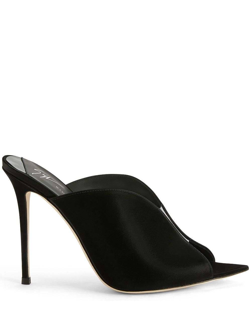 Giuseppe Zanotti Intriigo Muse 105mm pointed leather mules - Black von Giuseppe Zanotti