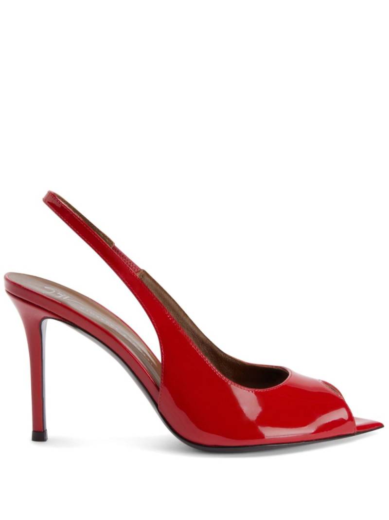 Giuseppe Zanotti Intriigo patent-finish pumps - Red von Giuseppe Zanotti